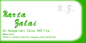 marta zalai business card